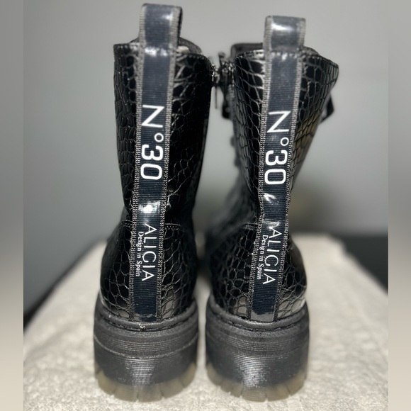 Combat Boots Woman Aligia Shoes Platform Flatform Motorcyclist Toocool EU38 US7 - Picture 9 of 10